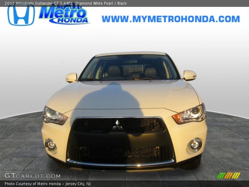 Diamond White Pearl / Black 2012 Mitsubishi Outlander GT S AWD