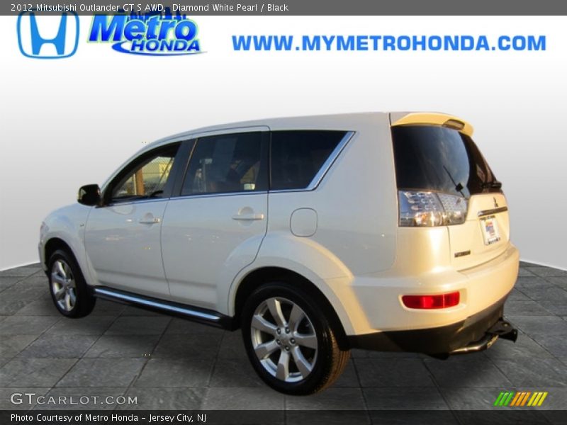 Diamond White Pearl / Black 2012 Mitsubishi Outlander GT S AWD