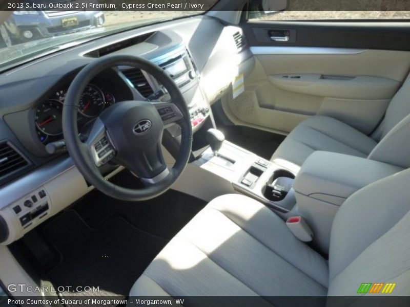 Cypress Green Pearl / Ivory 2013 Subaru Outback 2.5i Premium