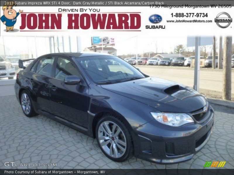Dark Gray Metallic / STi Black Alcantara/Carbon Black 2013 Subaru Impreza WRX STi 4 Door