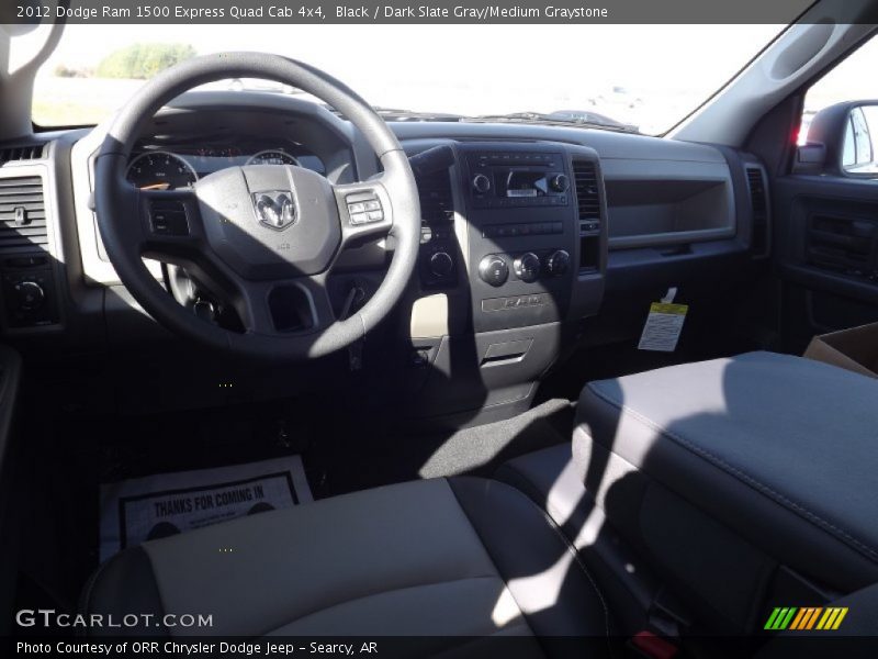 Black / Dark Slate Gray/Medium Graystone 2012 Dodge Ram 1500 Express Quad Cab 4x4