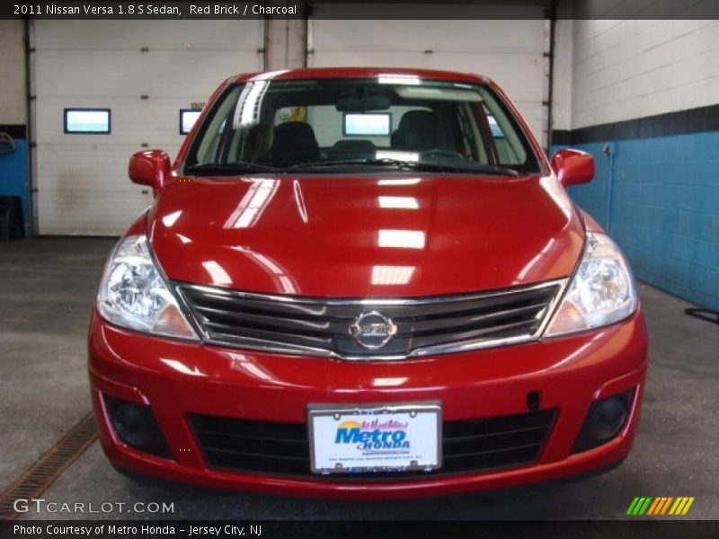 Red Brick / Charcoal 2011 Nissan Versa 1.8 S Sedan