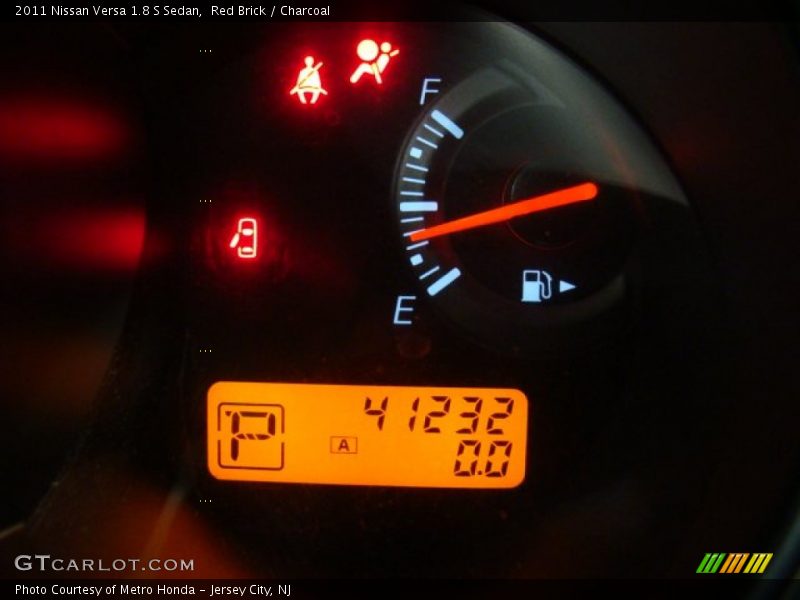 Red Brick / Charcoal 2011 Nissan Versa 1.8 S Sedan