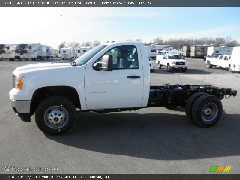 Summit White / Dark Titanium 2013 GMC Sierra 3500HD Regular Cab 4x4 Chassis