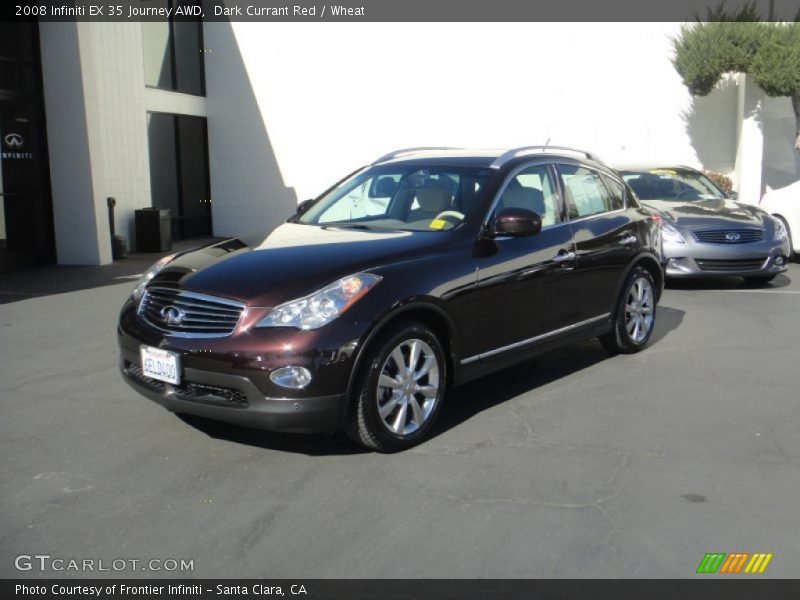 Dark Currant Red / Wheat 2008 Infiniti EX 35 Journey AWD
