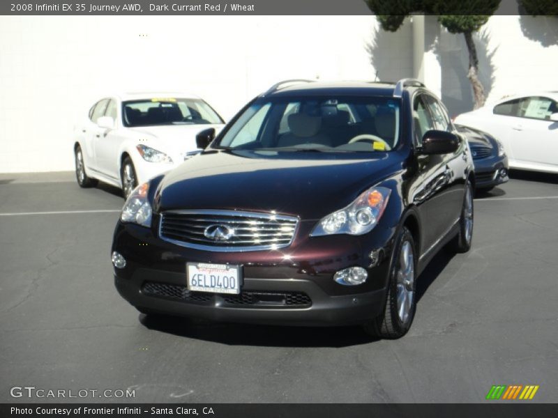 Dark Currant Red / Wheat 2008 Infiniti EX 35 Journey AWD