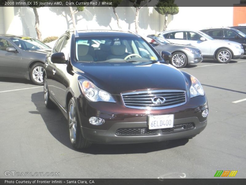 Dark Currant Red / Wheat 2008 Infiniti EX 35 Journey AWD
