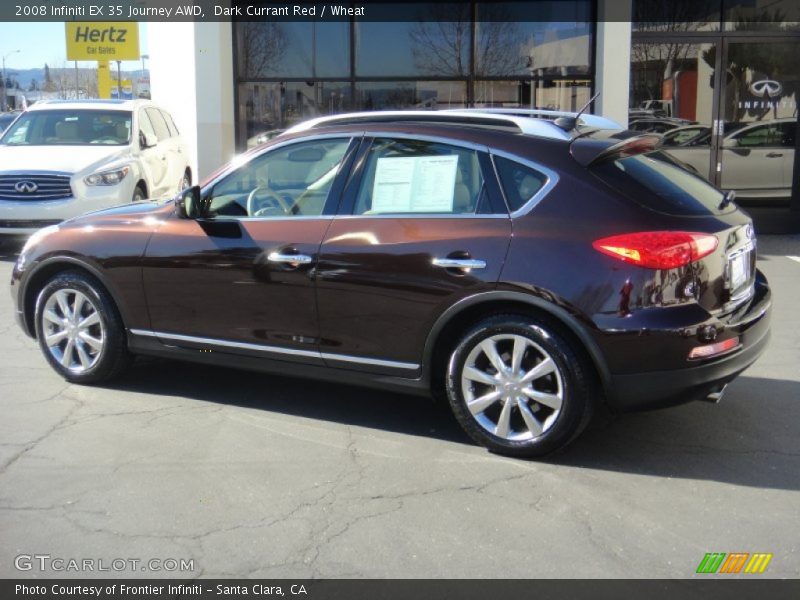 Dark Currant Red / Wheat 2008 Infiniti EX 35 Journey AWD