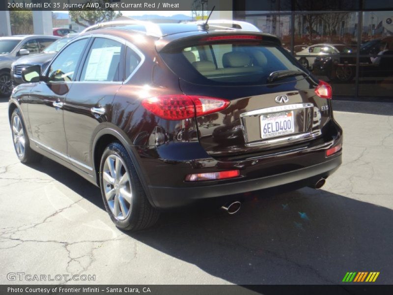 Dark Currant Red / Wheat 2008 Infiniti EX 35 Journey AWD