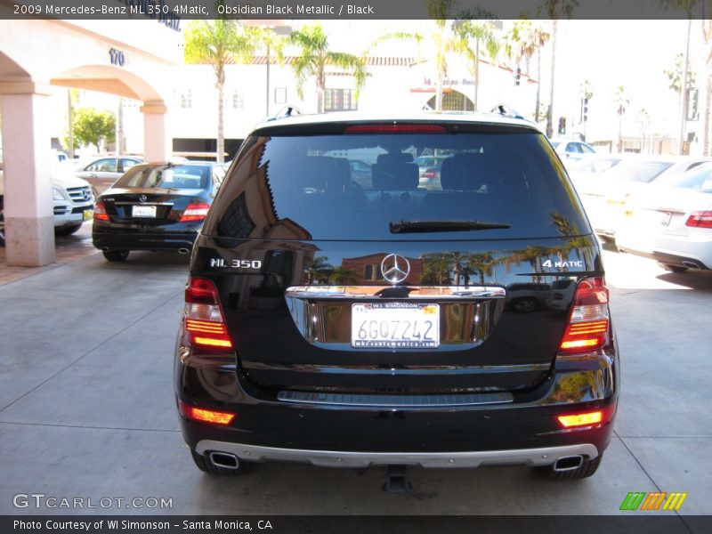 Obsidian Black Metallic / Black 2009 Mercedes-Benz ML 350 4Matic