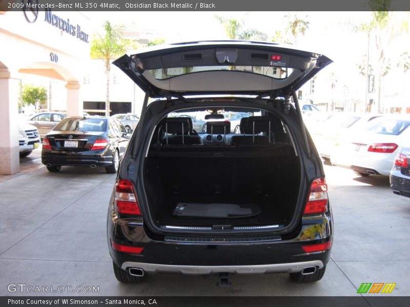 Obsidian Black Metallic / Black 2009 Mercedes-Benz ML 350 4Matic