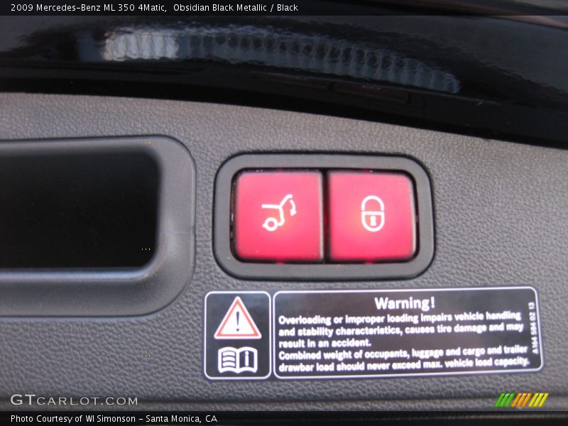 Obsidian Black Metallic / Black 2009 Mercedes-Benz ML 350 4Matic