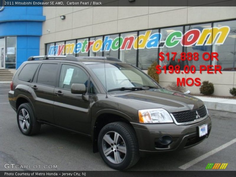 Carbon Pearl / Black 2011 Mitsubishi Endeavor SE AWD
