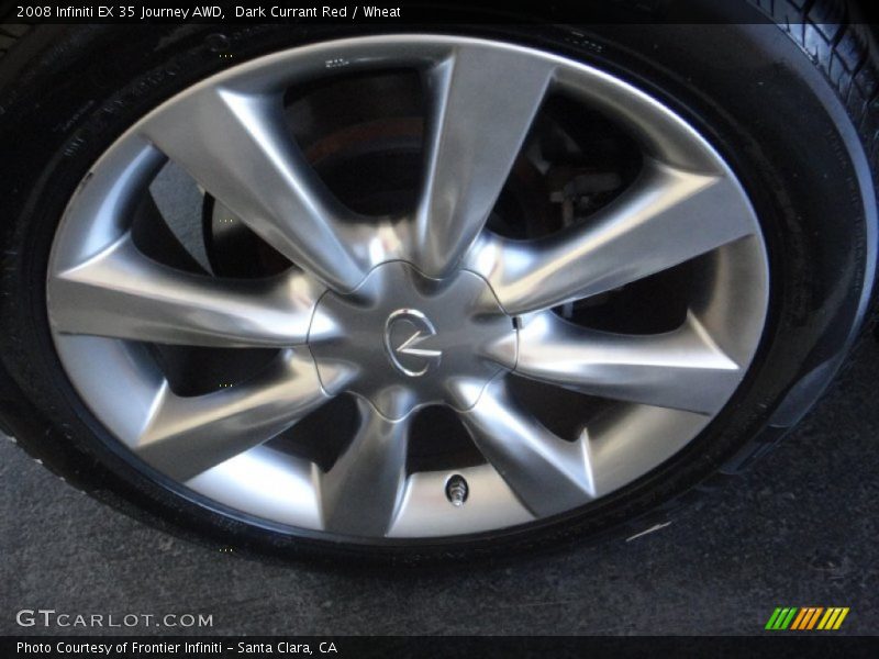 Dark Currant Red / Wheat 2008 Infiniti EX 35 Journey AWD