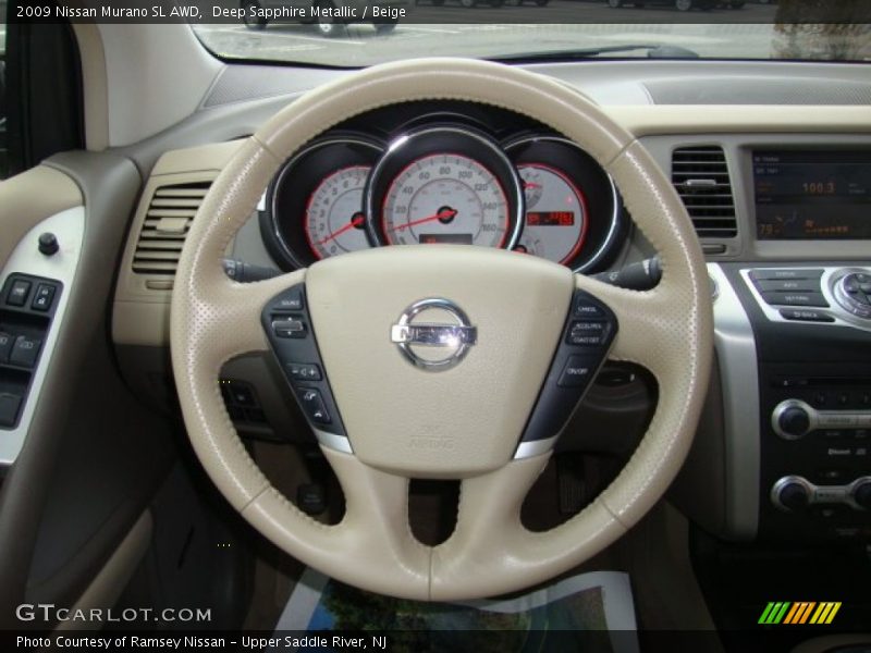 Deep Sapphire Metallic / Beige 2009 Nissan Murano SL AWD