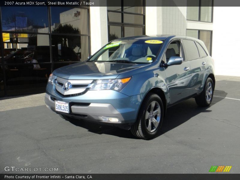 Steel Blue Metallic / Taupe 2007 Acura MDX Sport