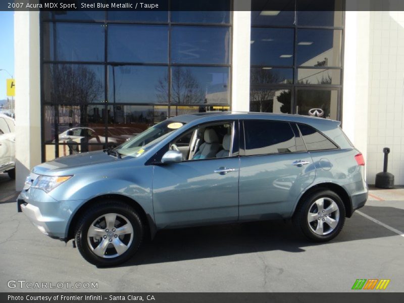 Steel Blue Metallic / Taupe 2007 Acura MDX Sport