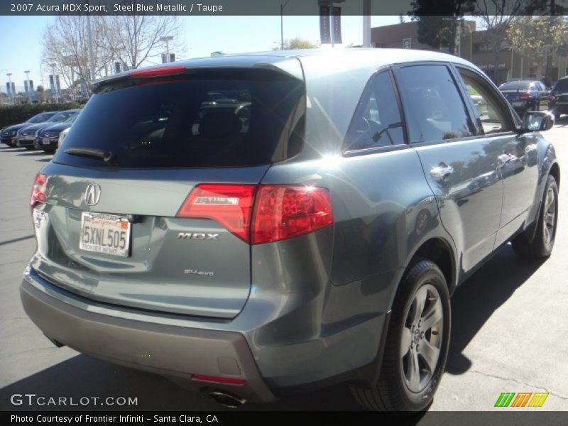 Steel Blue Metallic / Taupe 2007 Acura MDX Sport