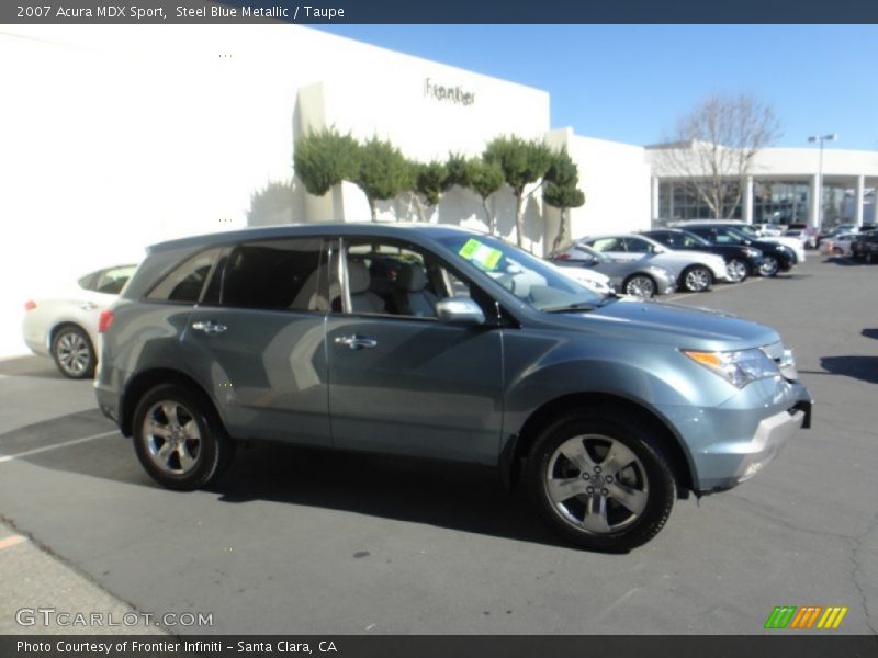 Steel Blue Metallic / Taupe 2007 Acura MDX Sport