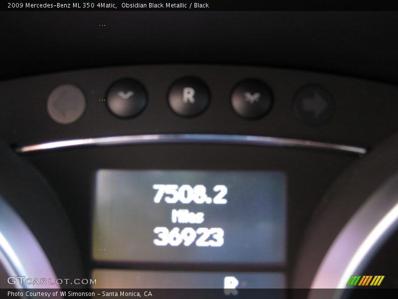 Obsidian Black Metallic / Black 2009 Mercedes-Benz ML 350 4Matic