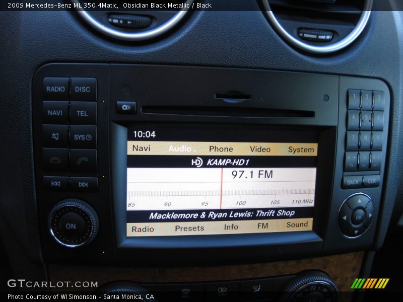 Obsidian Black Metallic / Black 2009 Mercedes-Benz ML 350 4Matic