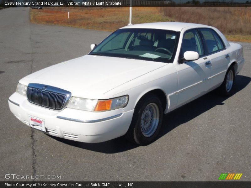 Vibrant White / Light Graphite 1998 Mercury Grand Marquis LS