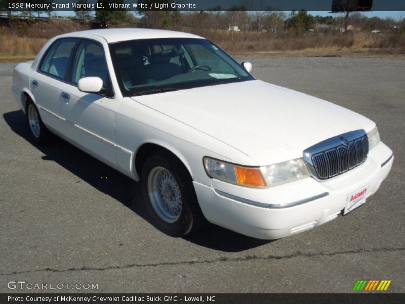 Vibrant White / Light Graphite 1998 Mercury Grand Marquis LS