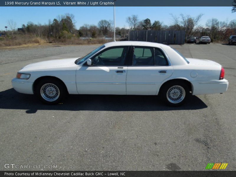 Vibrant White / Light Graphite 1998 Mercury Grand Marquis LS