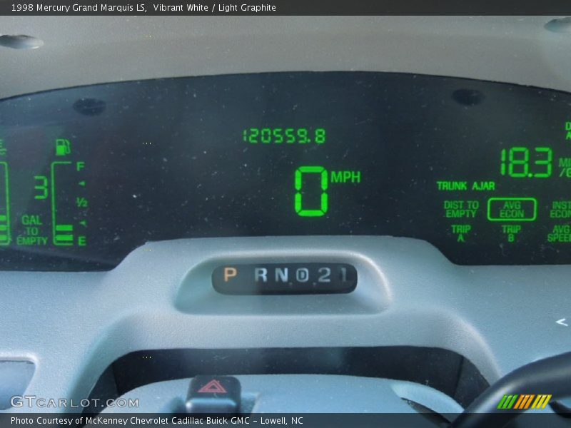 Vibrant White / Light Graphite 1998 Mercury Grand Marquis LS