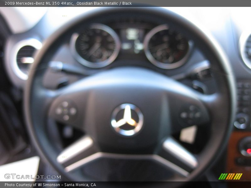 Obsidian Black Metallic / Black 2009 Mercedes-Benz ML 350 4Matic