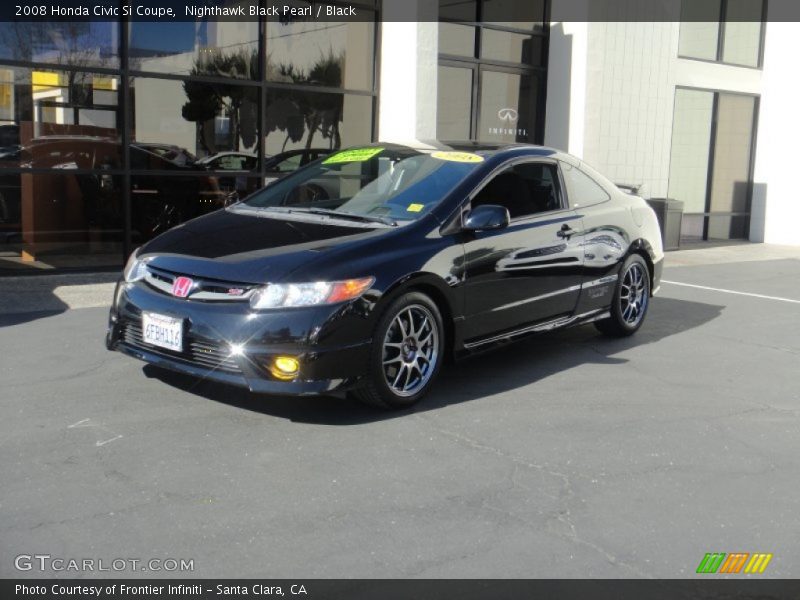 Nighthawk Black Pearl / Black 2008 Honda Civic Si Coupe