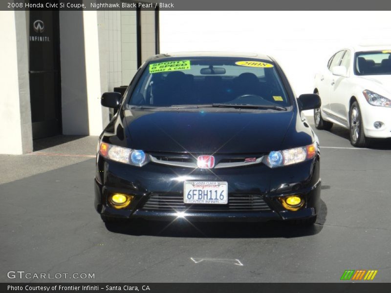 Nighthawk Black Pearl / Black 2008 Honda Civic Si Coupe