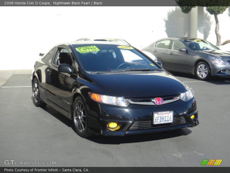 Nighthawk Black Pearl / Black 2008 Honda Civic Si Coupe