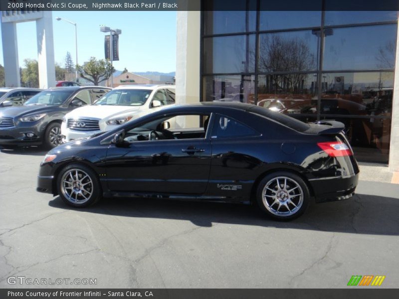 Nighthawk Black Pearl / Black 2008 Honda Civic Si Coupe