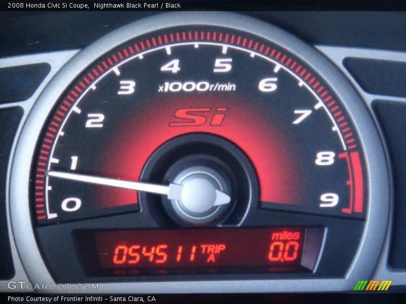 Nighthawk Black Pearl / Black 2008 Honda Civic Si Coupe