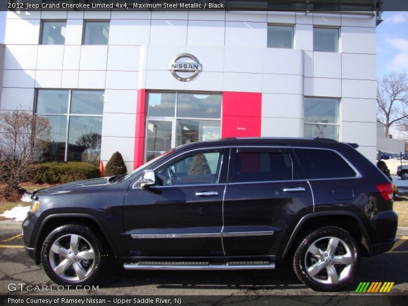 Maximum Steel Metallic / Black 2012 Jeep Grand Cherokee Limited 4x4