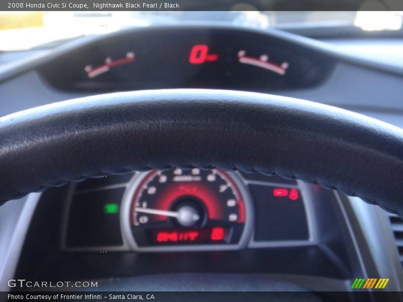 Nighthawk Black Pearl / Black 2008 Honda Civic Si Coupe