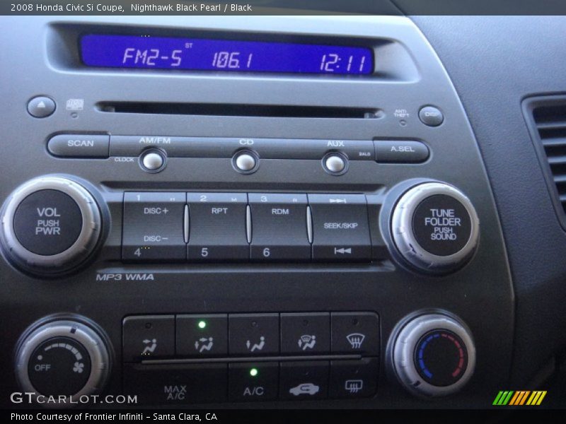 Nighthawk Black Pearl / Black 2008 Honda Civic Si Coupe