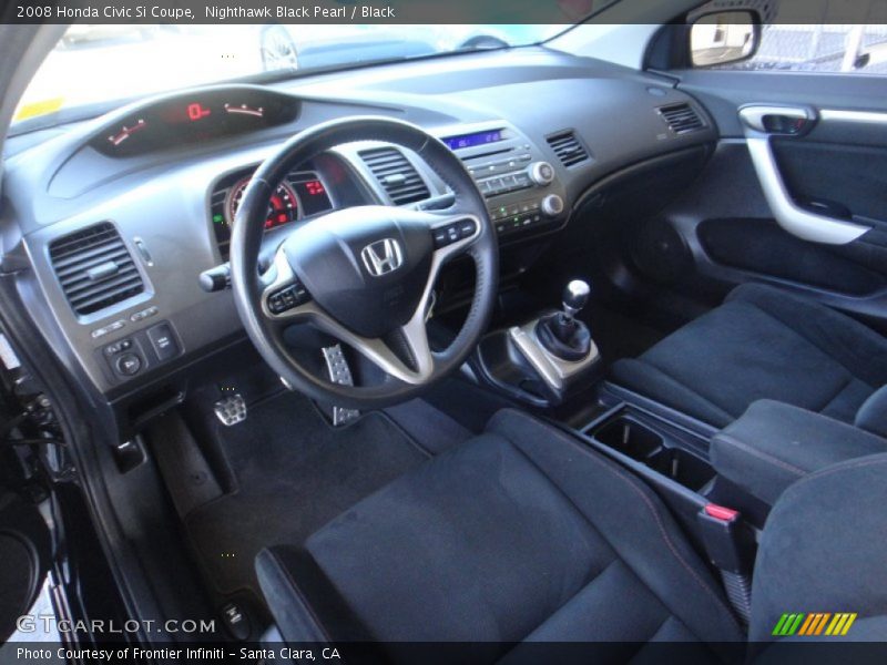 Nighthawk Black Pearl / Black 2008 Honda Civic Si Coupe