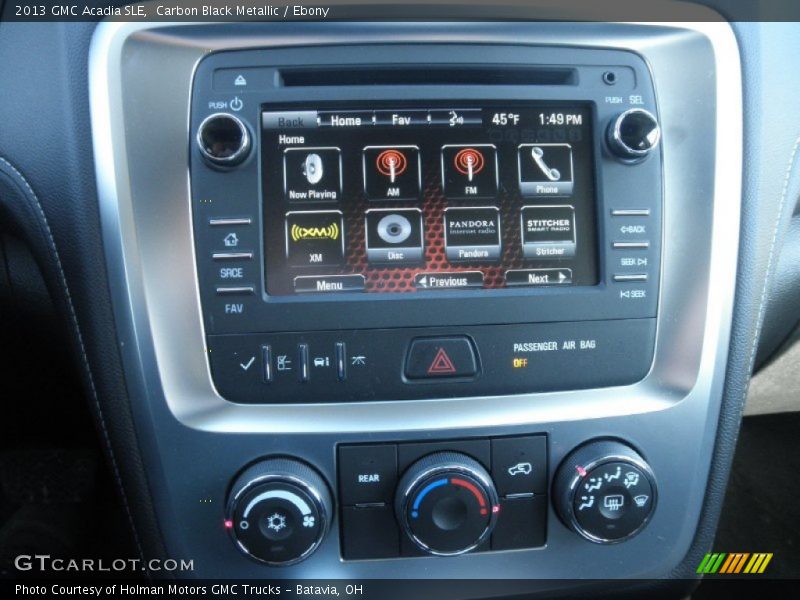 Carbon Black Metallic / Ebony 2013 GMC Acadia SLE