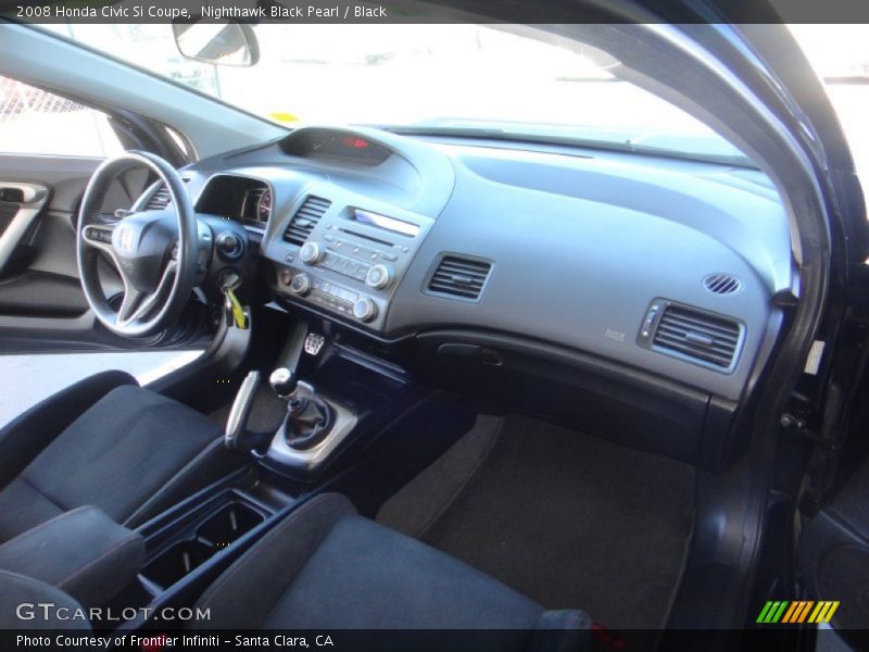 Nighthawk Black Pearl / Black 2008 Honda Civic Si Coupe