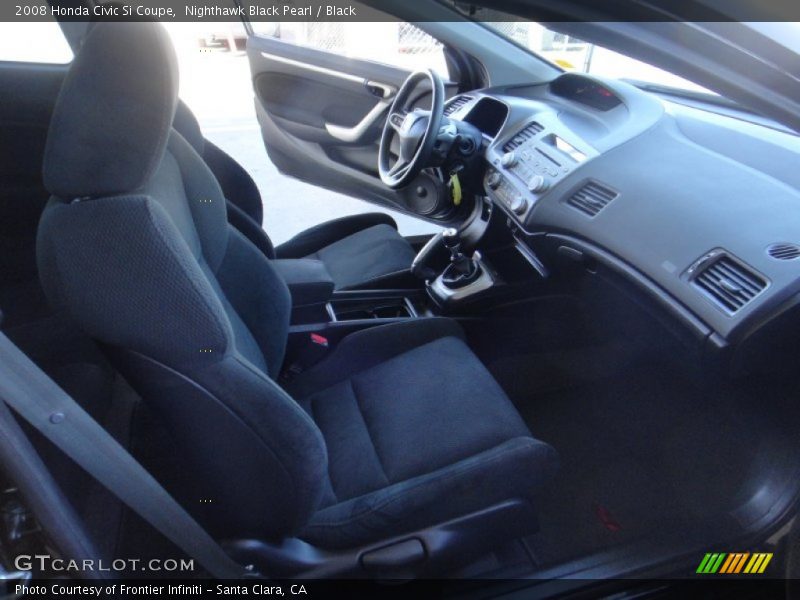 Nighthawk Black Pearl / Black 2008 Honda Civic Si Coupe