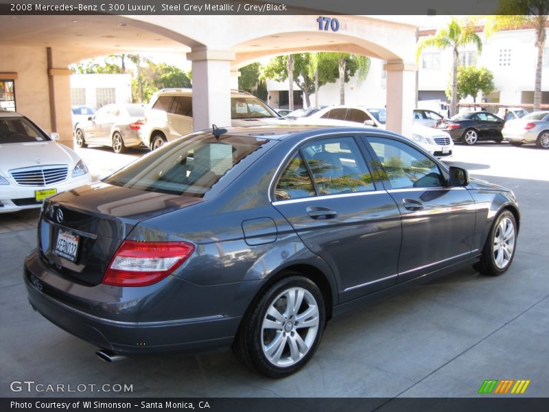 Steel Grey Metallic / Grey/Black 2008 Mercedes-Benz C 300 Luxury