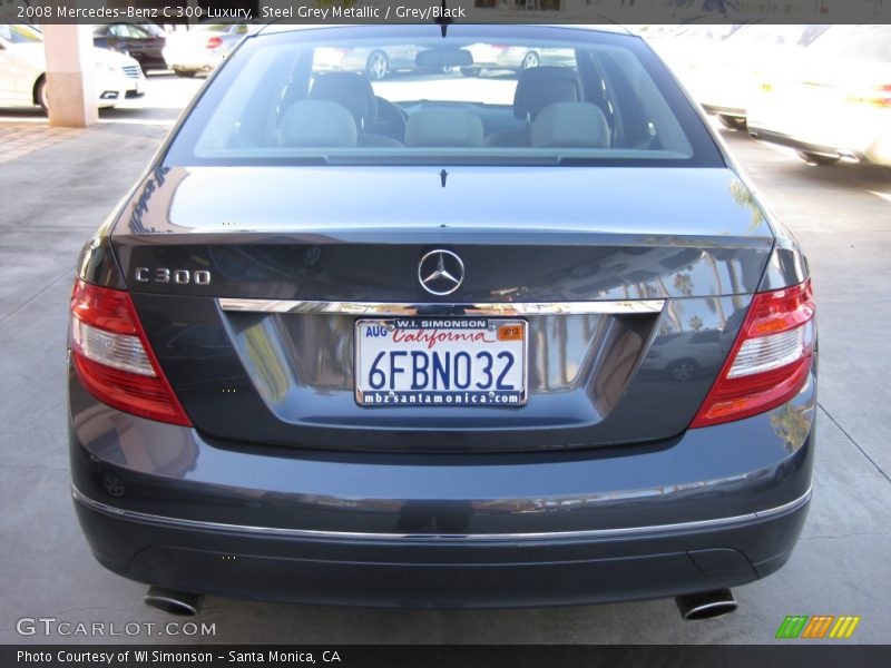 Steel Grey Metallic / Grey/Black 2008 Mercedes-Benz C 300 Luxury