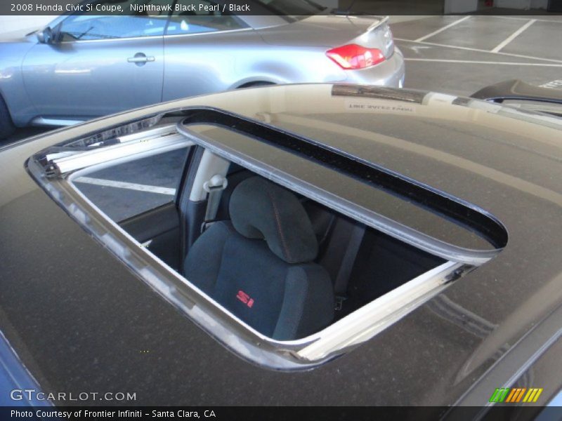 Nighthawk Black Pearl / Black 2008 Honda Civic Si Coupe