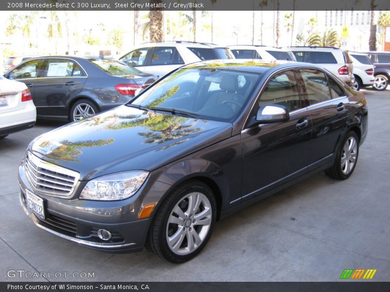 Steel Grey Metallic / Grey/Black 2008 Mercedes-Benz C 300 Luxury
