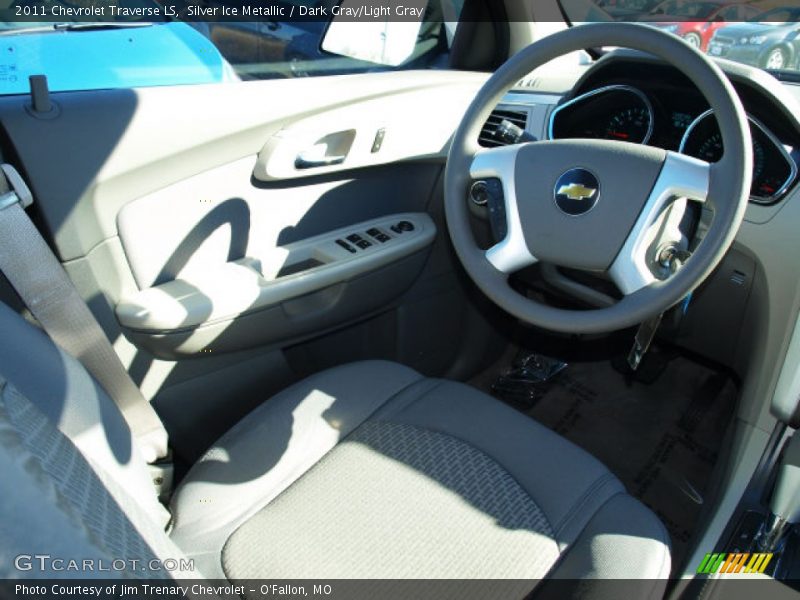 Silver Ice Metallic / Dark Gray/Light Gray 2011 Chevrolet Traverse LS