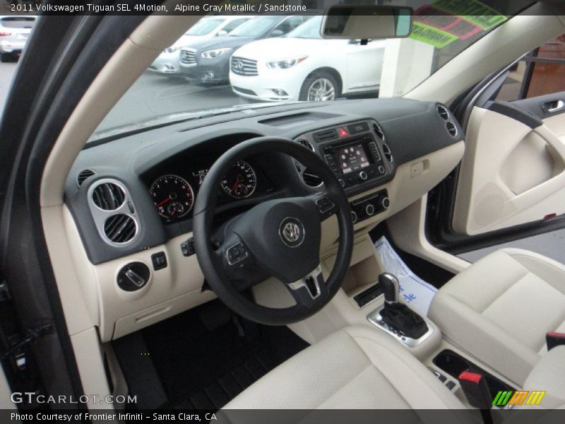 Alpine Gray Metallic / Sandstone 2011 Volkswagen Tiguan SEL 4Motion