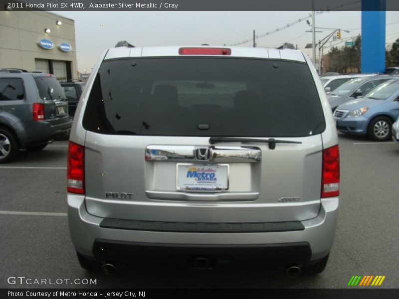 Alabaster Silver Metallic / Gray 2011 Honda Pilot EX 4WD