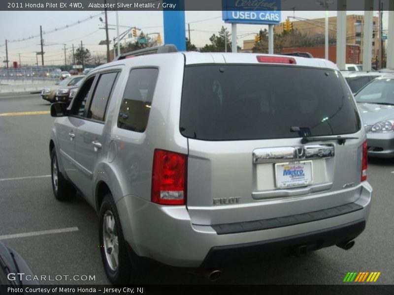 Alabaster Silver Metallic / Gray 2011 Honda Pilot EX 4WD